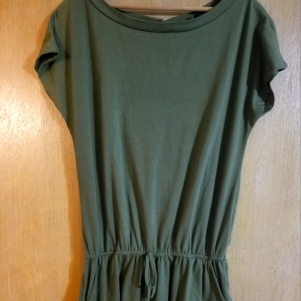 Army Green Knit Romper